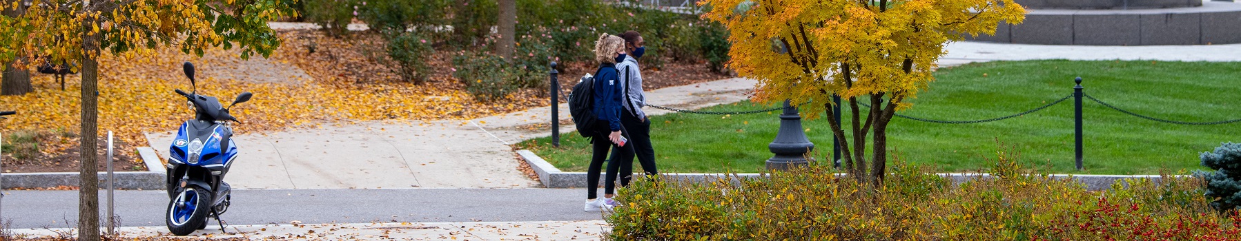 students walking